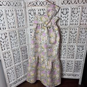 Petal & Pup Floral One-Shoulder Mini Dress in Lavender and Green